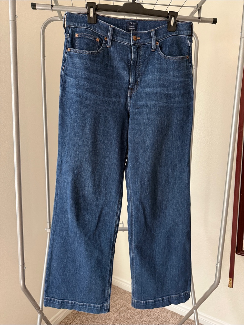 J. Crew Dark Wash Wide Leg Jeans